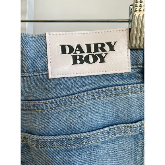 Dairy boy Relaxed Straight Leg Denim - Light Wash size 30. Slouchy denim grunge - Picture 9 of 10
